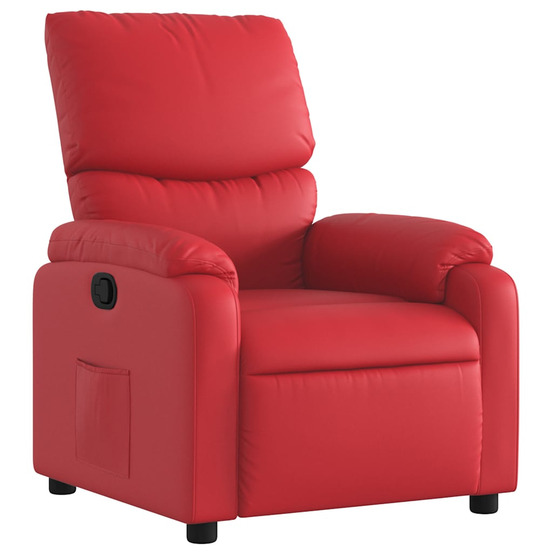 Fauteuil inclinable rouge similicuir