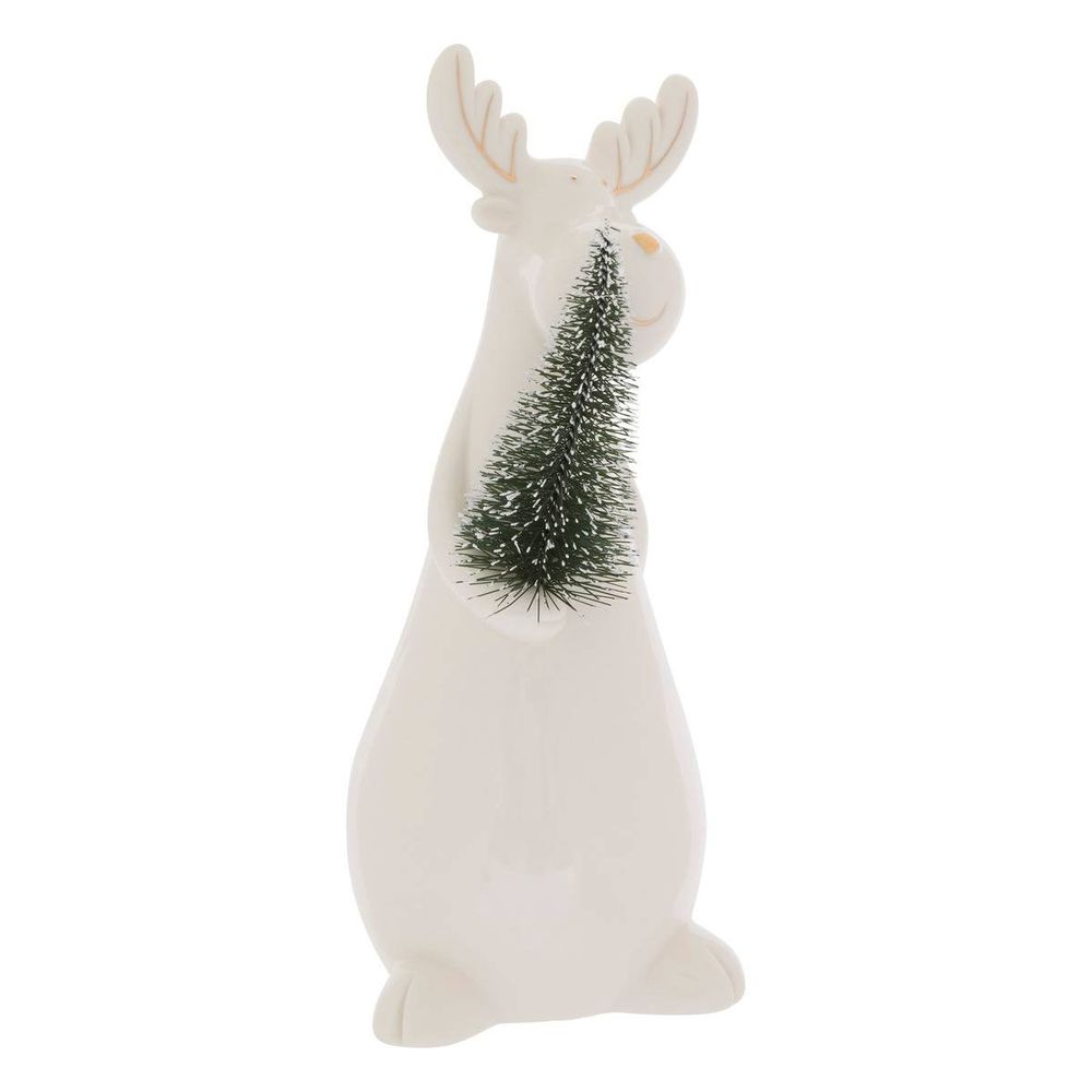 Renne de noël en céramique h. 21,5 cm