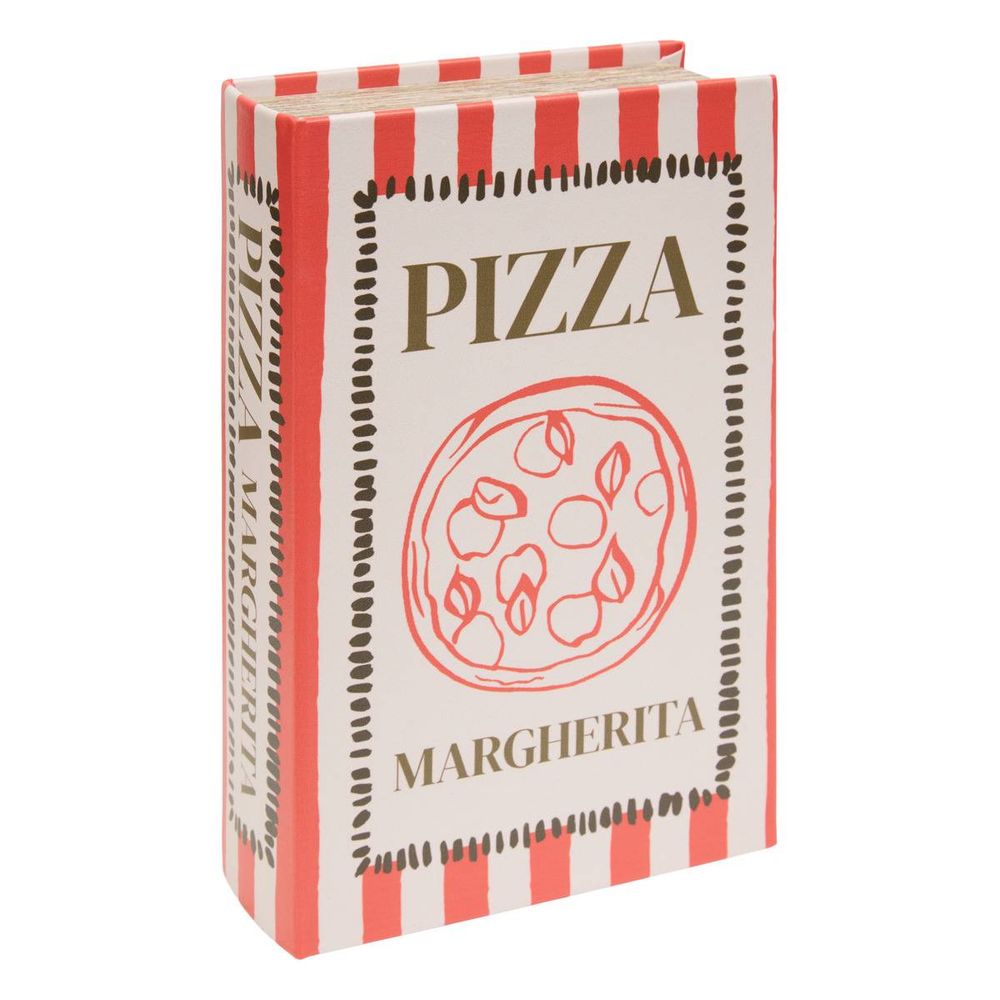 Boîte livre déco rectangulaire josh 18x27cm pizza