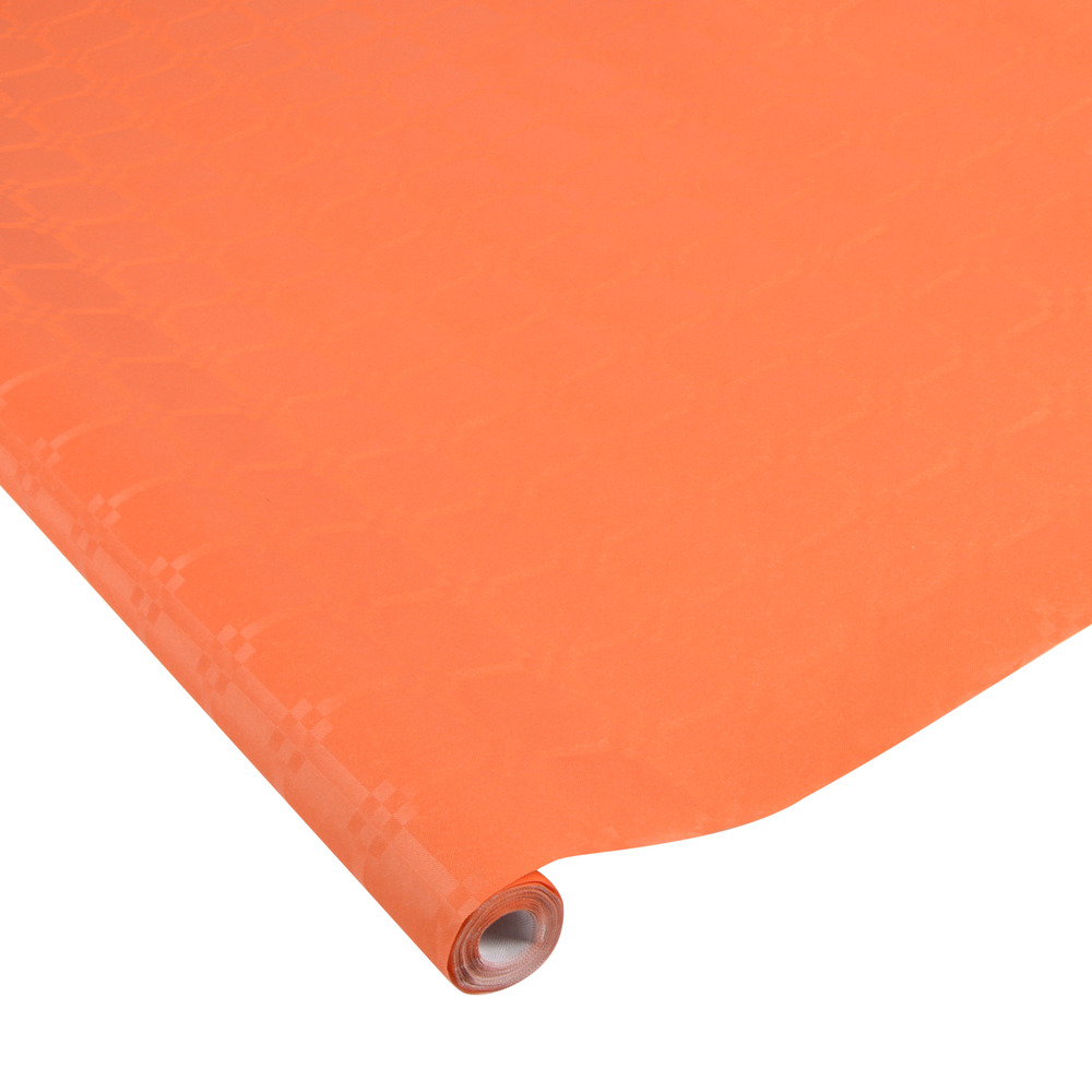 Nappe en papier damasse 1.18 x 5 m vitamina terracotta