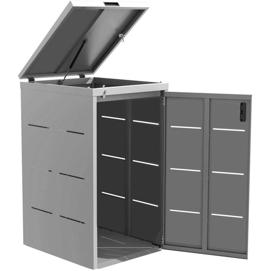 Abri poubelle en acier cestino gris