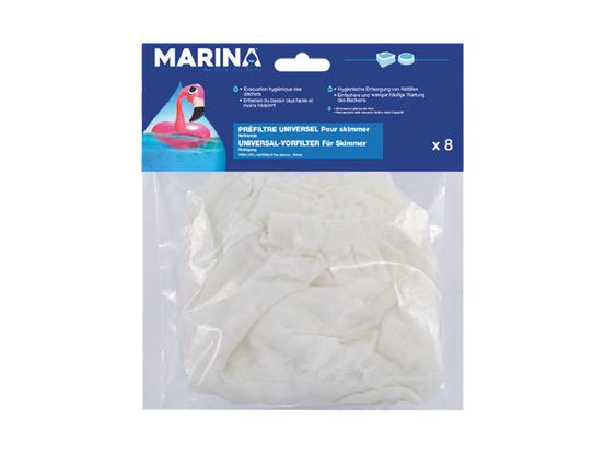Lot de 8 préfiltres jetables pour panier de skimmer