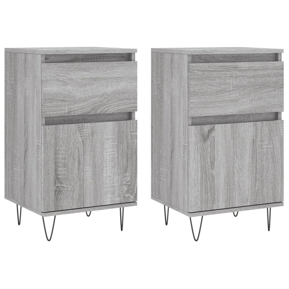Buffet bahut commode armoire meuble de rangement organisateur cuisine salle de séjour salons lot de 2 sonoma 40 x 35 x 70 cm