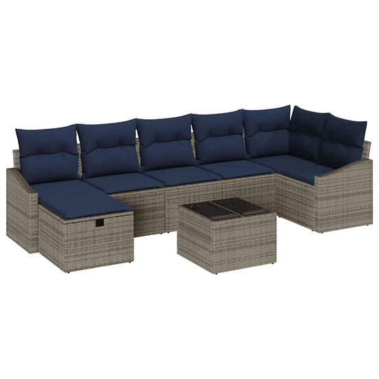 Ensemble de canapés avec coussin 5 pcs polyrotin