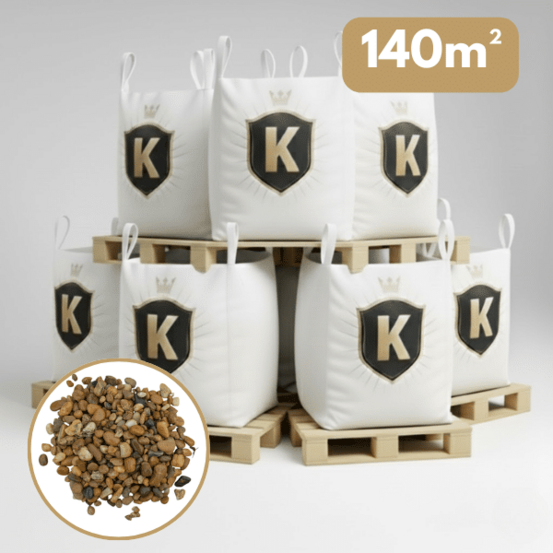 Galet jaune 10/16 mm – pack 7 big bag +/- 1,5t – 140 m²