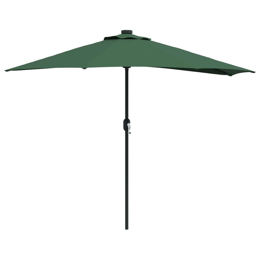 Parasol de jardin vert 294 x 150 x 224 cm polyester et acier