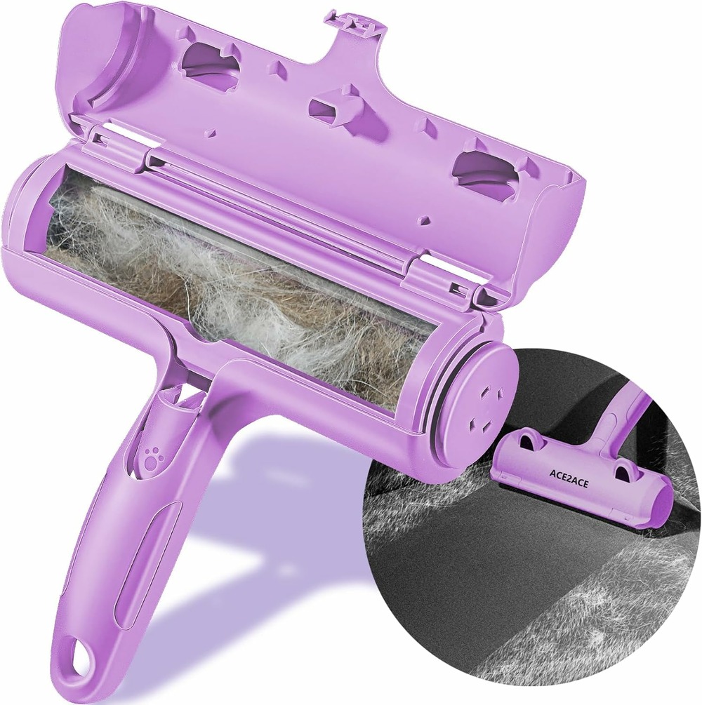 Brosse anti-poils pour animaux, chats et chiens violet
