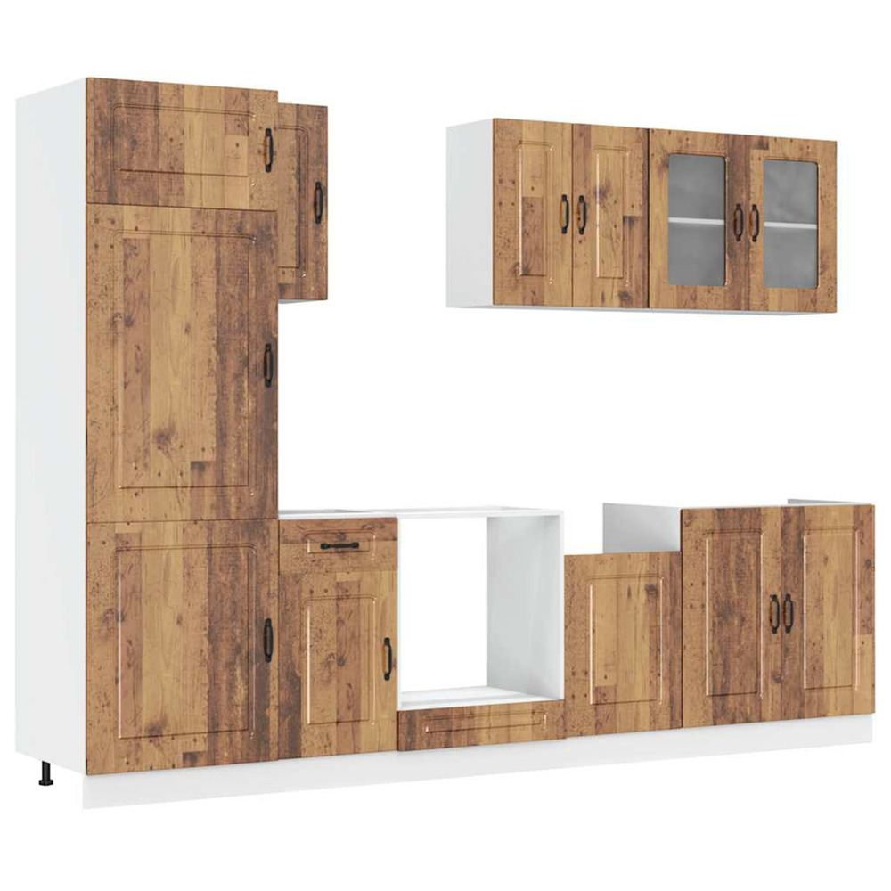 Ensemble d'armoires de cuisine 8 pcs kalmar bois d'ingénierie