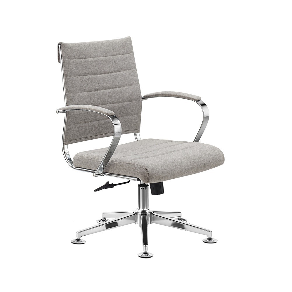 Chaise de conférence cádiz gris clair - tissu