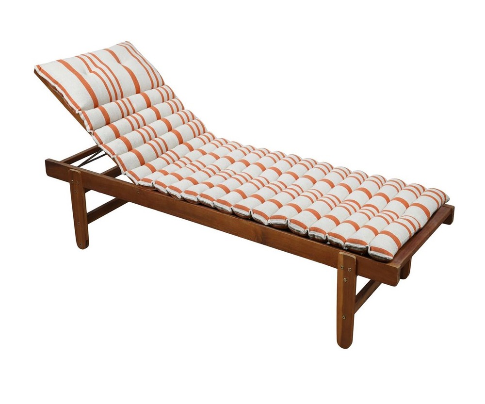 Coussin de sol ou bain de soleil manuel orange