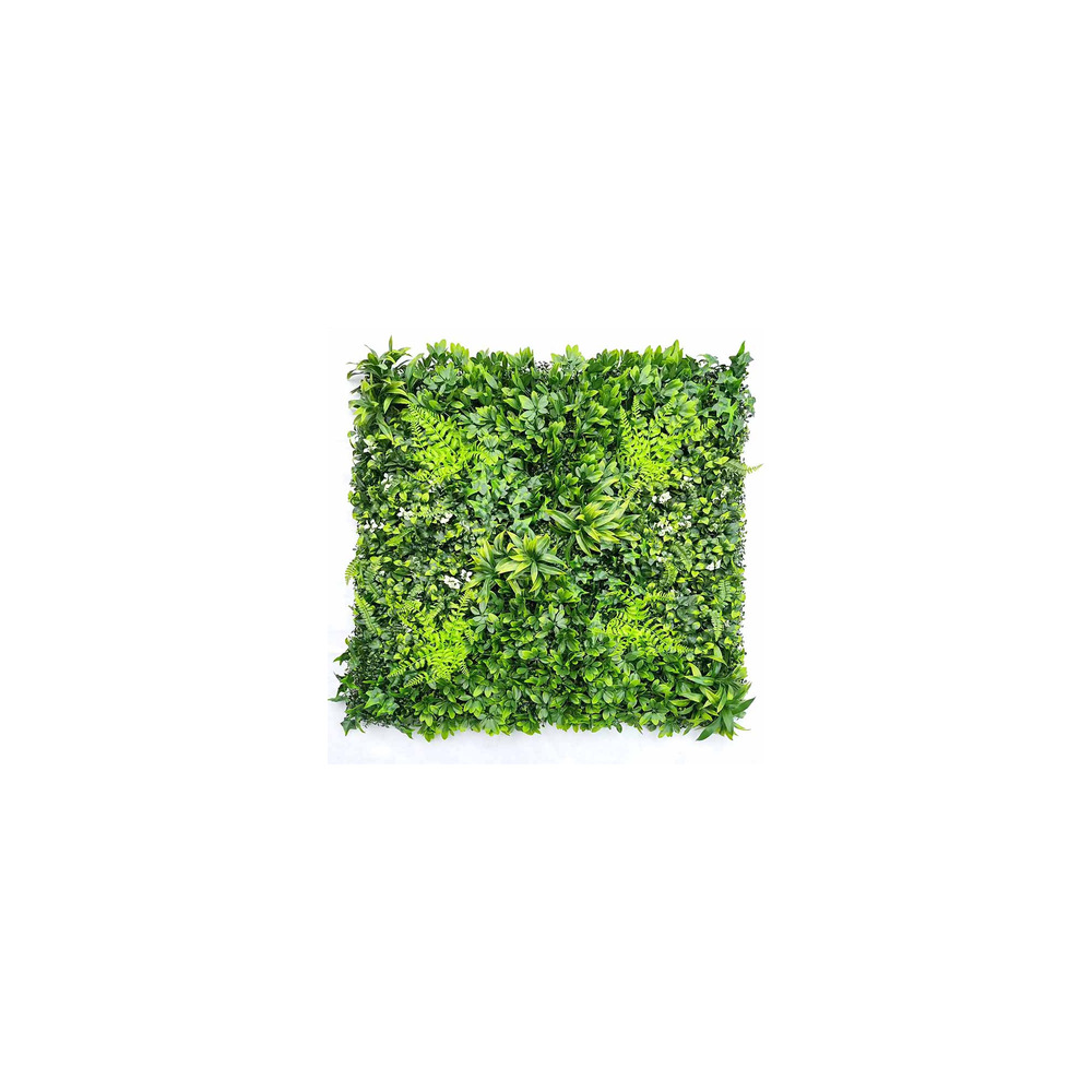 Mur végétal artificiel - modèle fleur blanche - dimensions : 100 x 100 cm