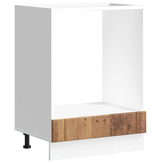 Armoire de four lucca vieux bois bois d'ingénierie