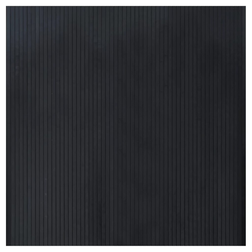 Tapis rectangulaire noir 100x100 cm bambou
