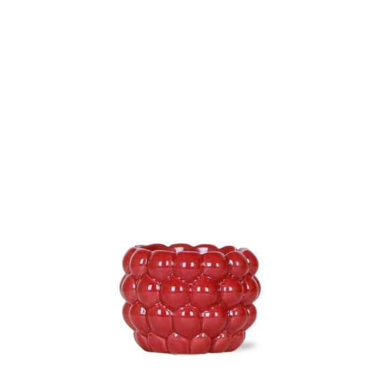 Cache-pot céramique rouge - touche gourmande et lumineuse - pot de 6cm