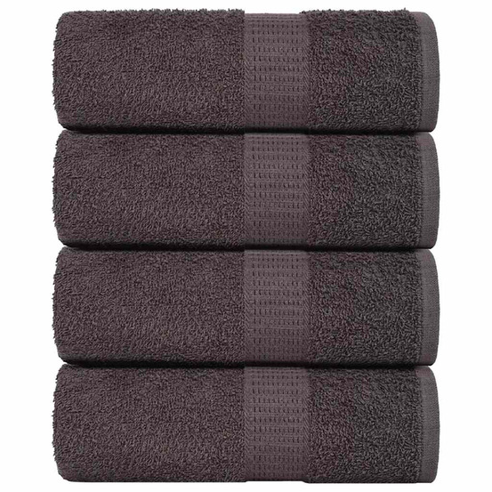 Serviettes de toilette 4 pièces frogn anthracite 30x30 cm 100 % coton