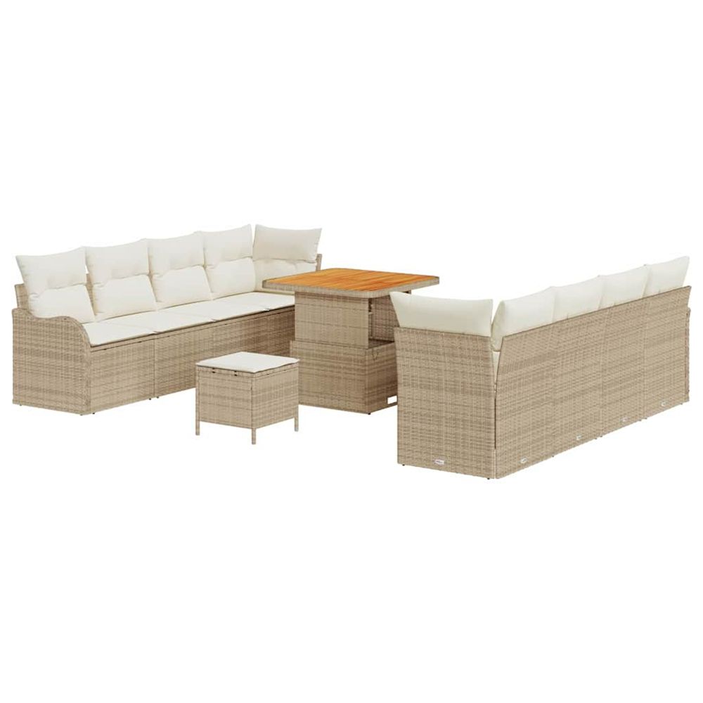 Ensemble de canapé de jardin 11 pc 10-nombre de places