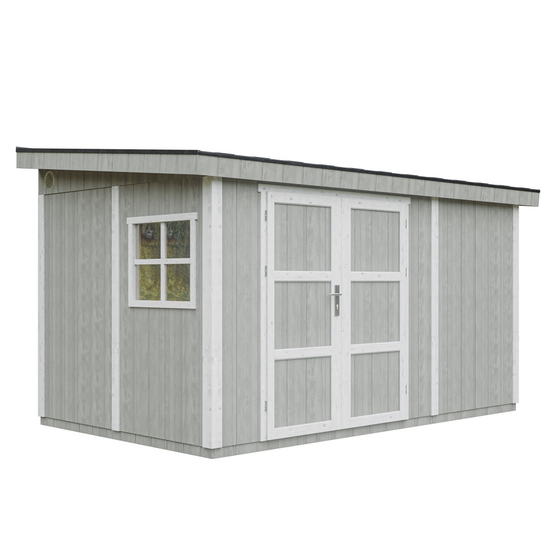 Abri de jardin qualité premium 8,68 m² - h231x248x412 cm - timbela m939-tundra grey
