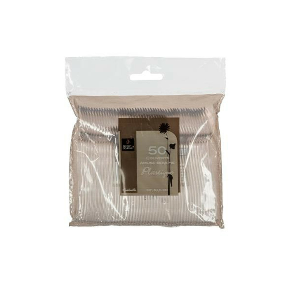 Lot de 50 cuillères plastique réutilisable 