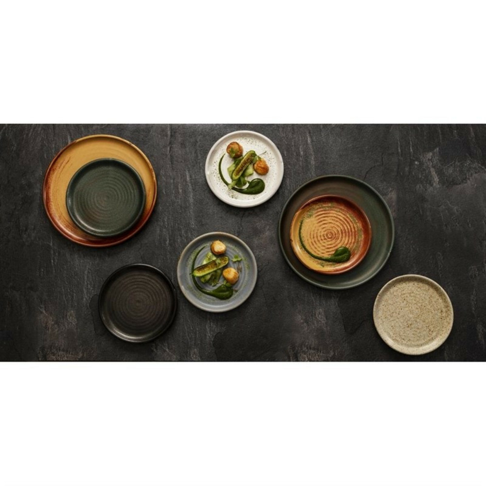 Assiette restaurant plate 180 mm - 6 couleurs - lot de 6 - olympia canvas