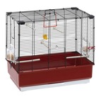 Ferplast cage oiseau piano 4, cage canari oiseaux, avec mangeoires, abreuvoir pour oiseaux, 59 x 33 x h 55 cm, avec accessoires,
