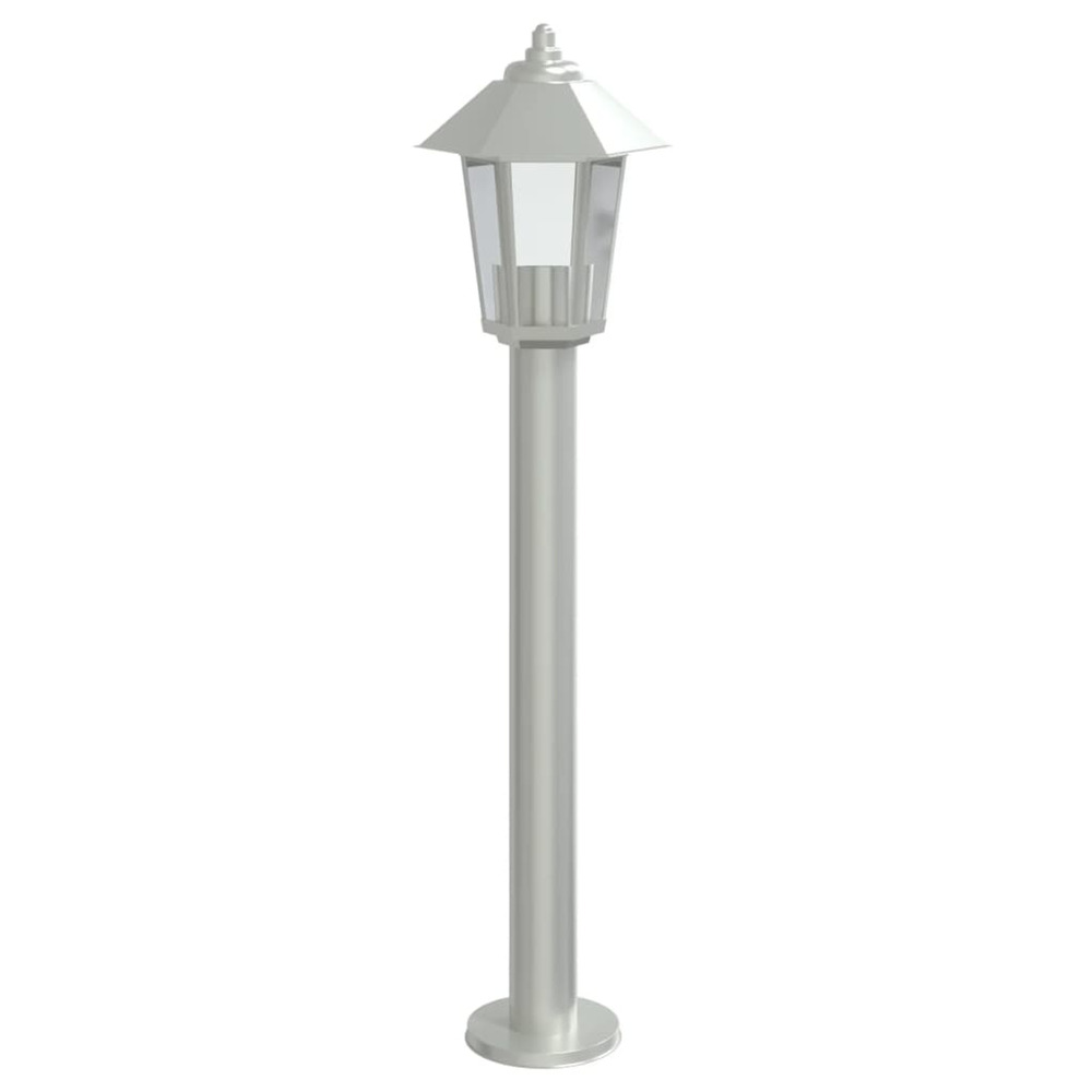 Lampadaire d'extérieur argenté 80 cm acier inoxydable