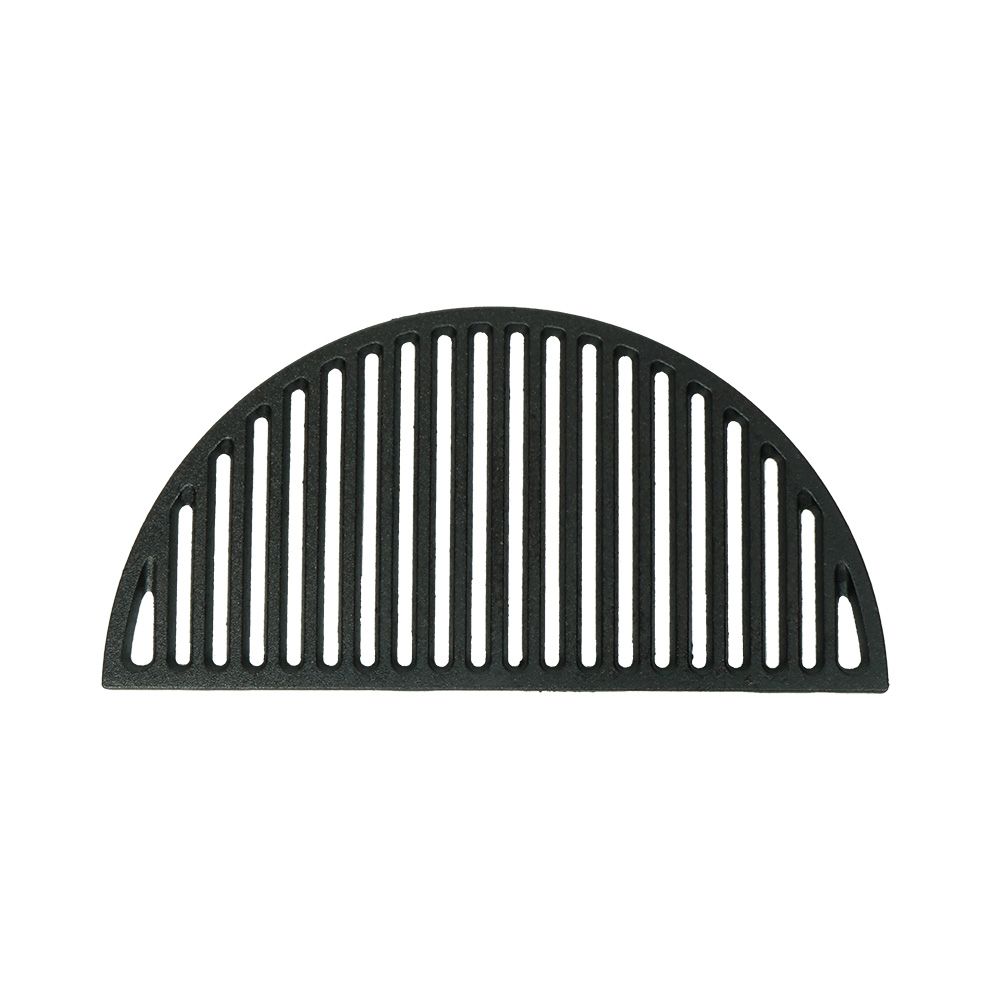 Demi-grille de cuisson en fonte patton pour barbecue kamado - 46,5 x 22,5 cm