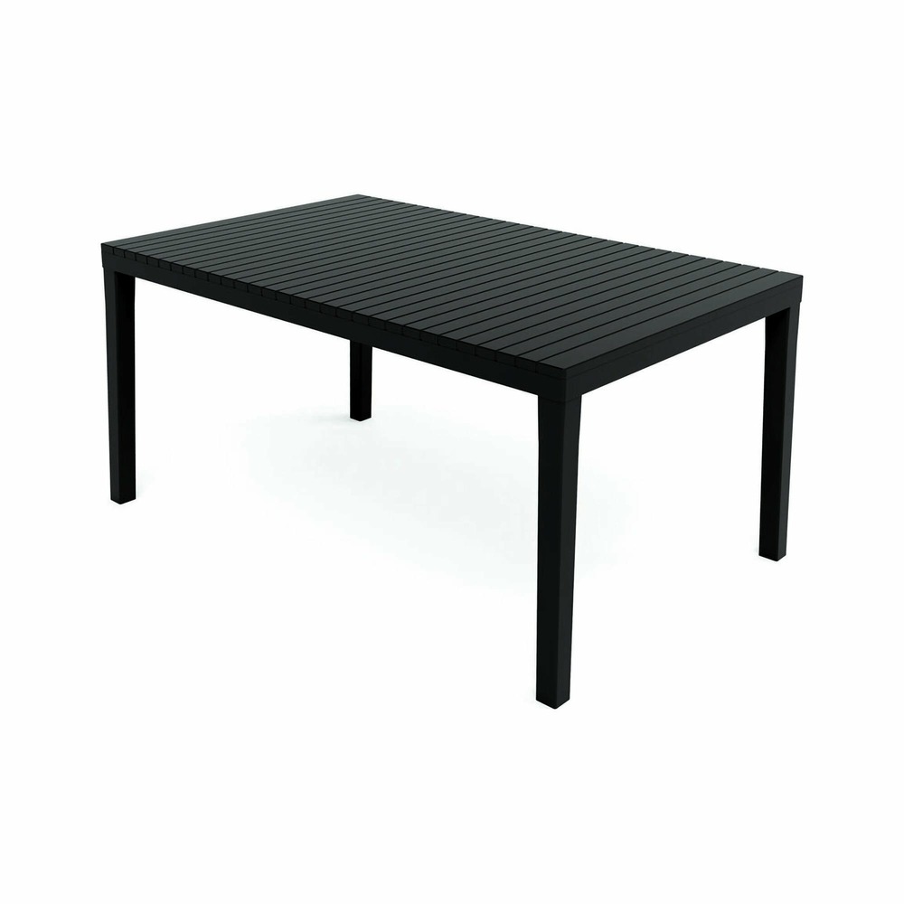 Table d'extérieur askia, étagère à manger rectangulaire, table de jardin polyvalente, 100% made in italy, 150x90h72 cm, anthracite