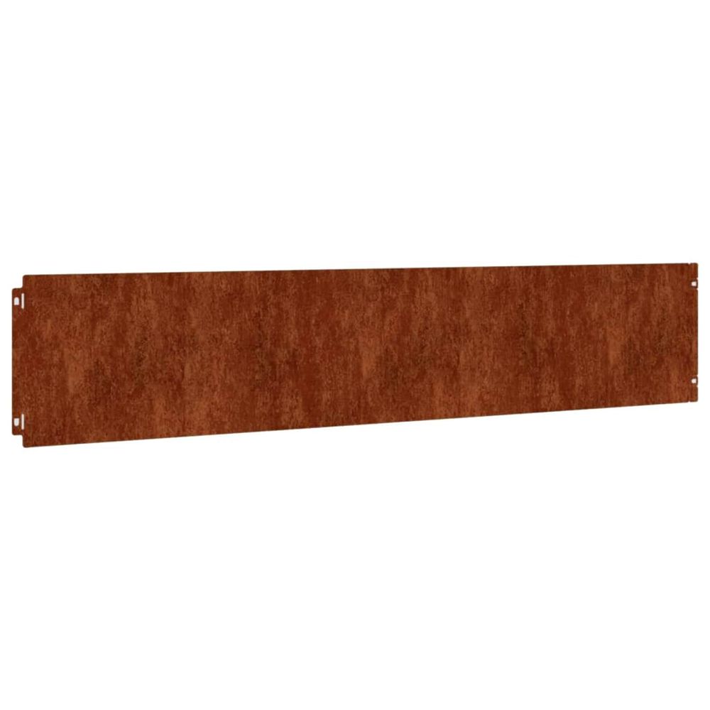Bordures de pelouse 10 pcs 20x103 cm acier corten flexible