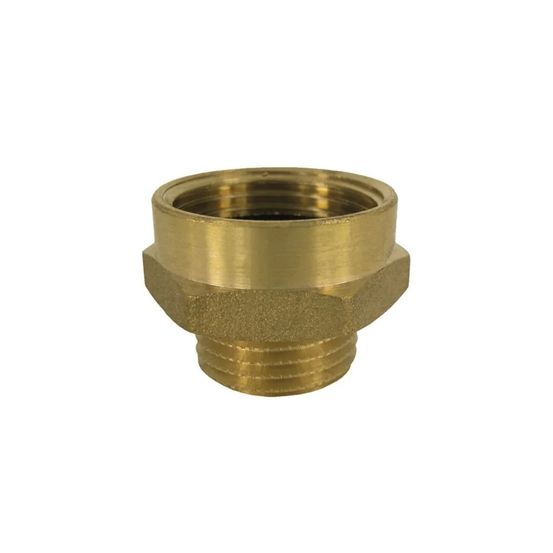 Raccord laiton, mamelon double laiton, 3/4' ag x 1' ig, raccord fileté laiton