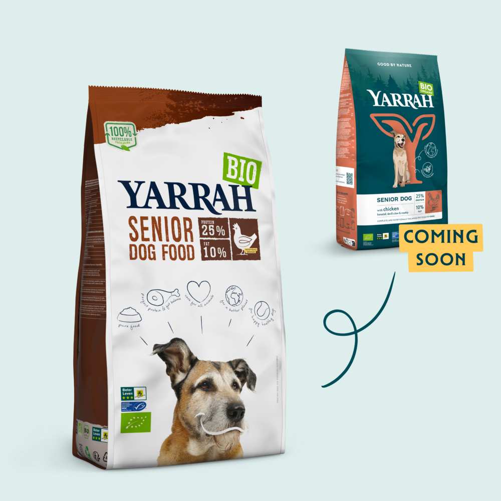 Yarrah - croquettes bio poulet & poisson pour chien senior 2kg