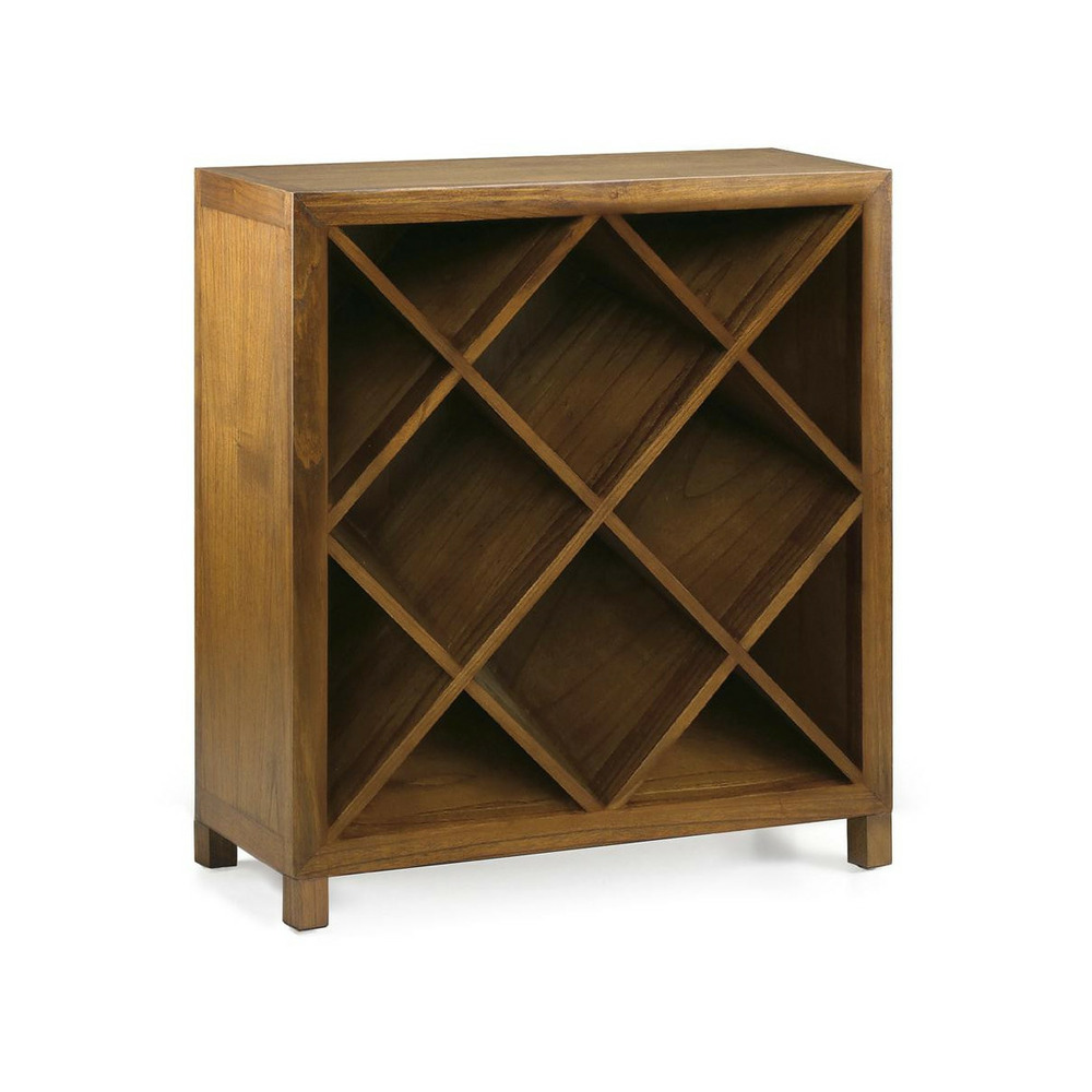 Meuble rangement bouteilles bois marron - onéline décoration d'autrefois