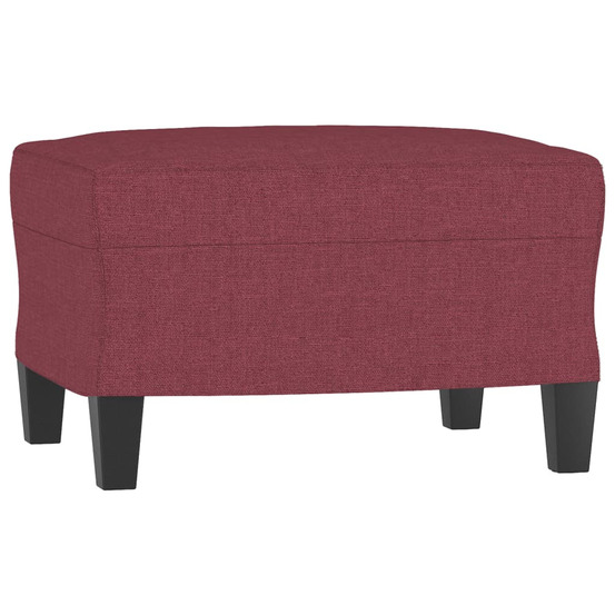 Repose-pied rouge bordeaux 60x50x41 cm tissu