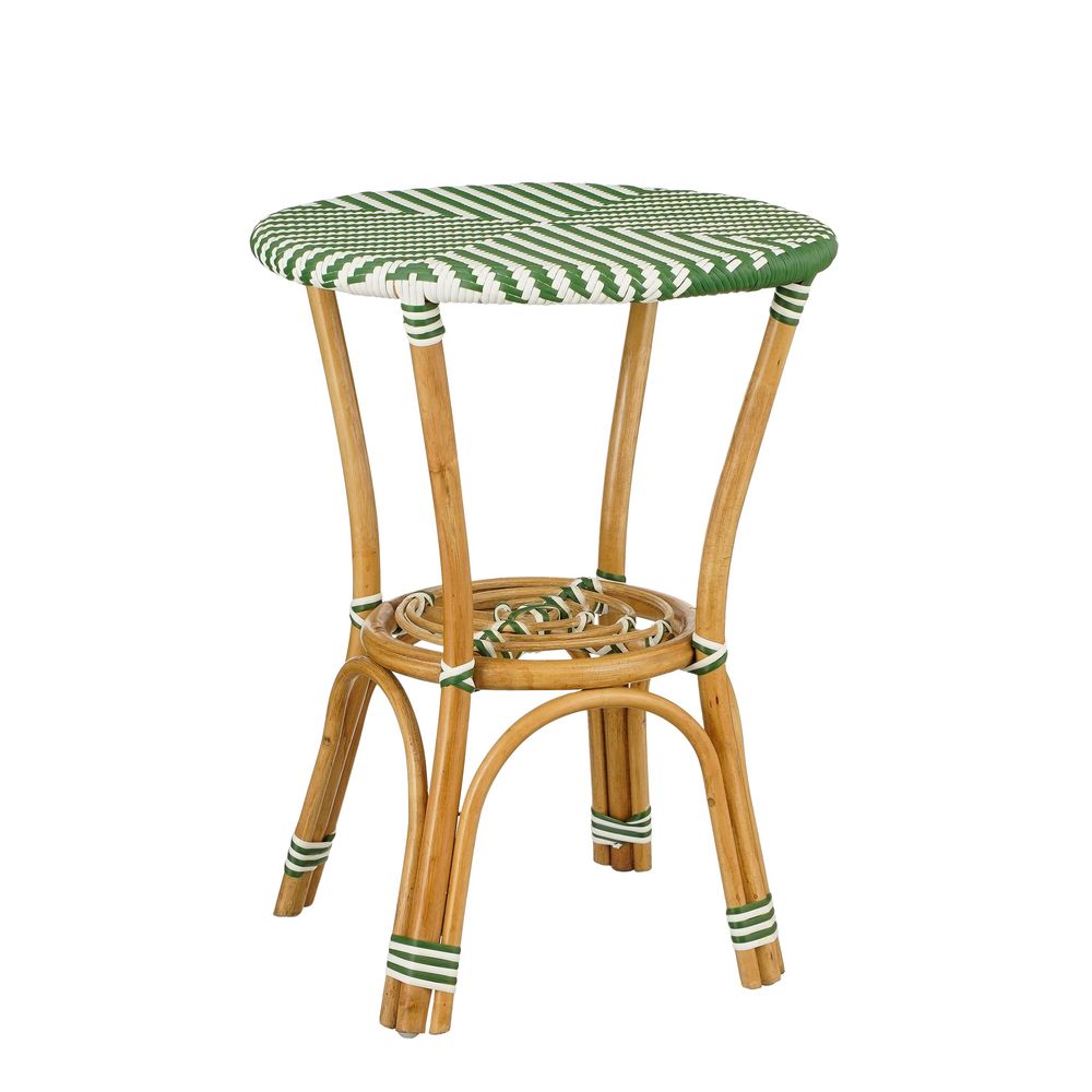 Mica decorations - table de bistrot de jardin vert foncé et blanc h66