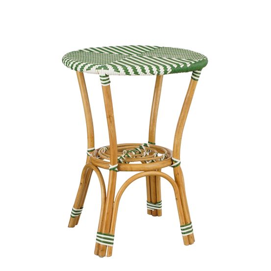 Mica decorations - table de bistrot de jardin vert foncé et blanc h66