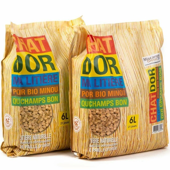 LitiÚre végétale absorbante - 6L Lot de 2