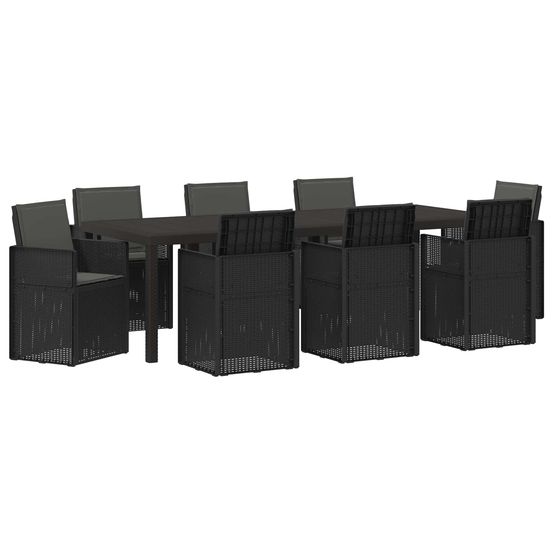 Ensemble de salle à manger pour jardin 9 pc anthracite pp