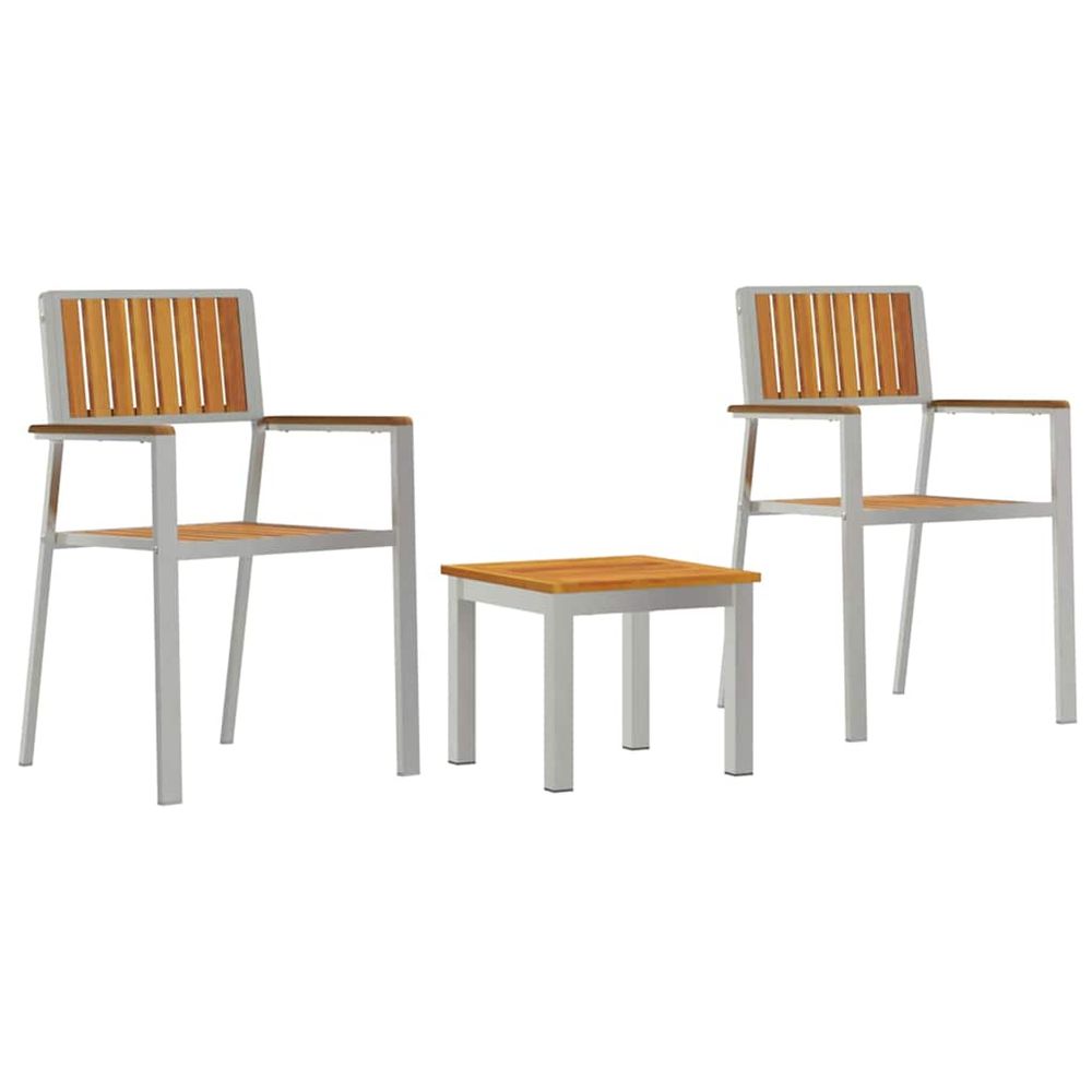 Ensemble de salle à manger pour jardin 3 pc marron