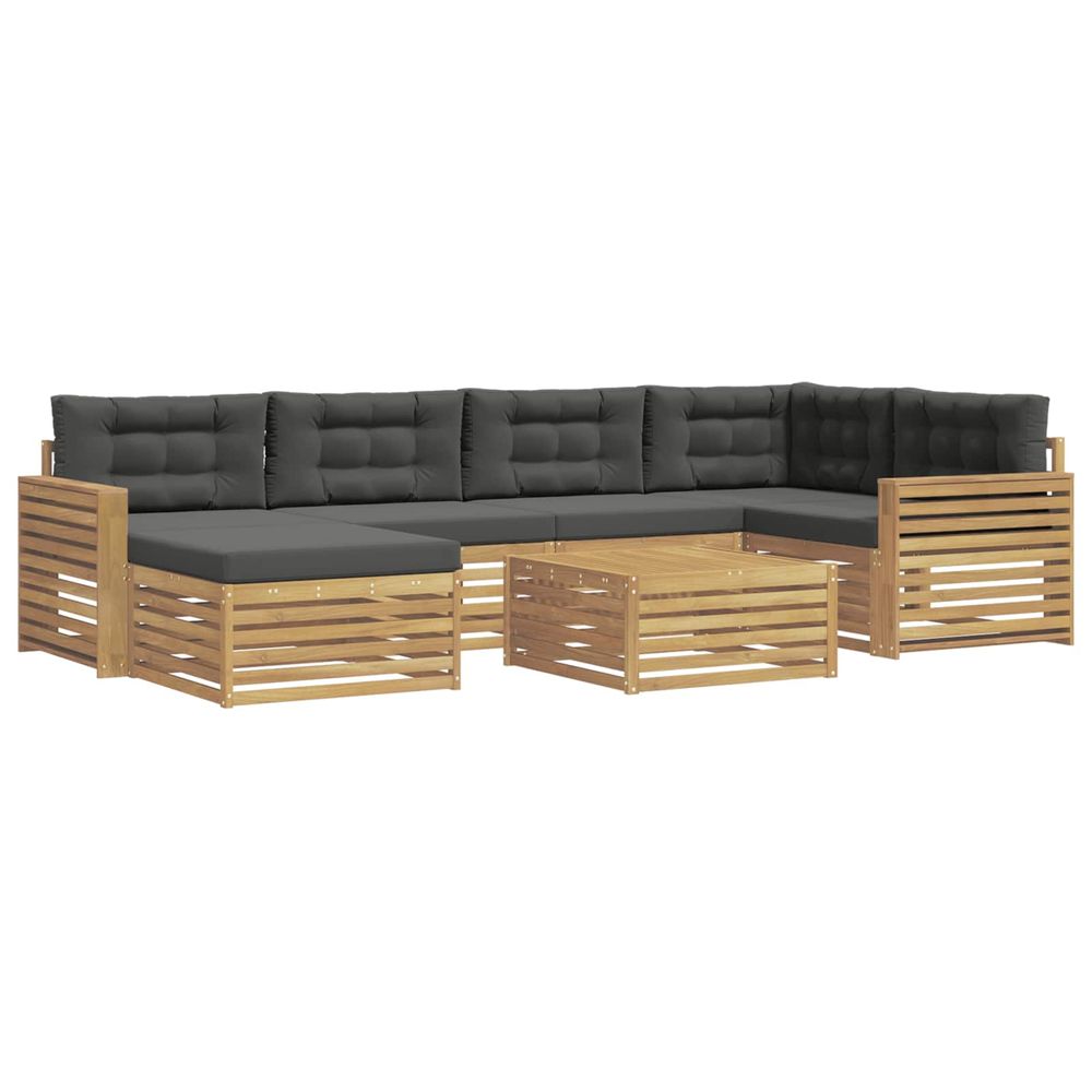 Ensemble de canapés d'extérieur 7 pc blanc et anthracite