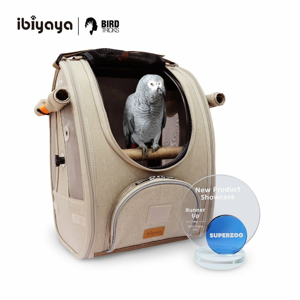 Trackpack pour oiseaux, sac à dos avec perchoir, approuvé par les compagnies aériennes