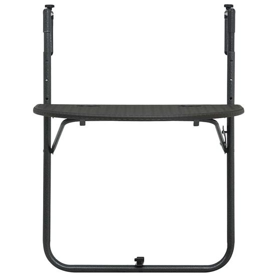 Table de balcon marron 60x64x83,5 cm plastique aspect de rotin