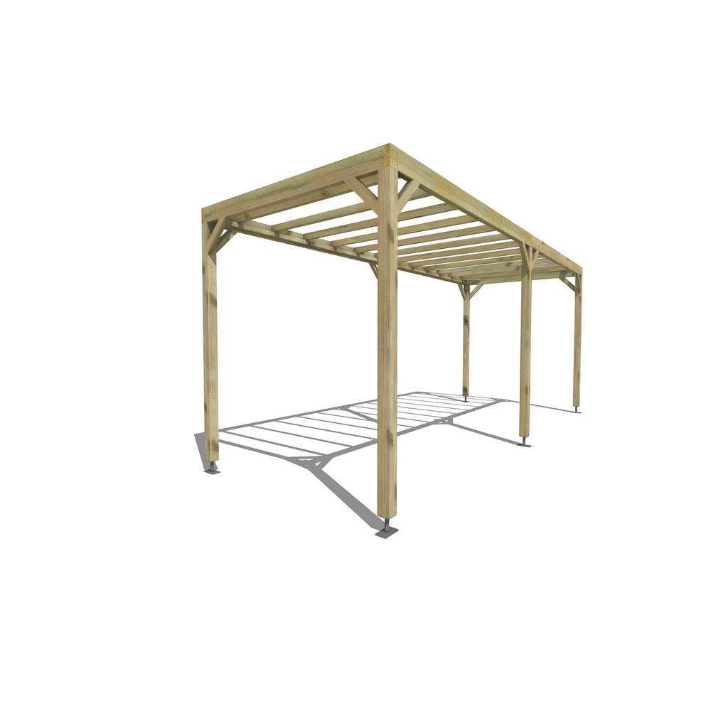 Pergola bois • 6m x 2m • indépendante • sens profondeur • livraison comprise