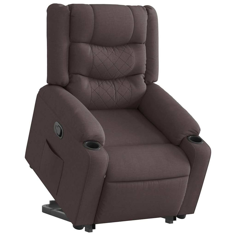 Fauteuil inclinable marron foncé tissu