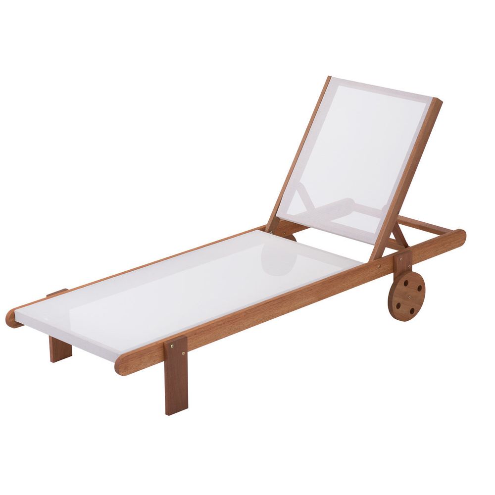 Bain de soleil en bois exotique Saïgon - Maple - Ecru