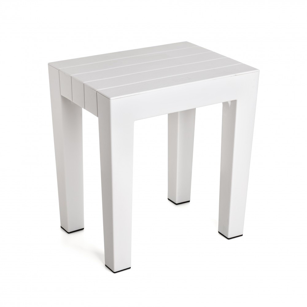 Tabouret à poser, blanc, lombok blanc