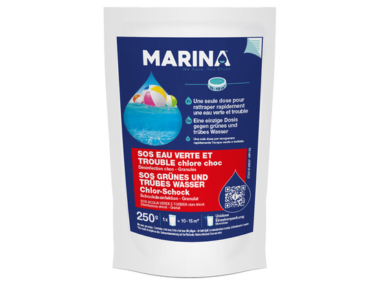 Chlore choc sachet unidose sos eau verte et trouble pour 10 à 15 m³