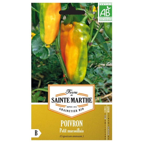 Poivron 'petit marseillais' le sachet de 15 graines environ