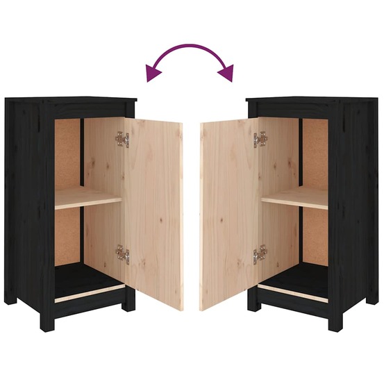 Buffet bahut commode armoire meuble de rangement organisateur cuisine salle de séjour salons lot de 2 39 x 35 x 80 cm bois ma