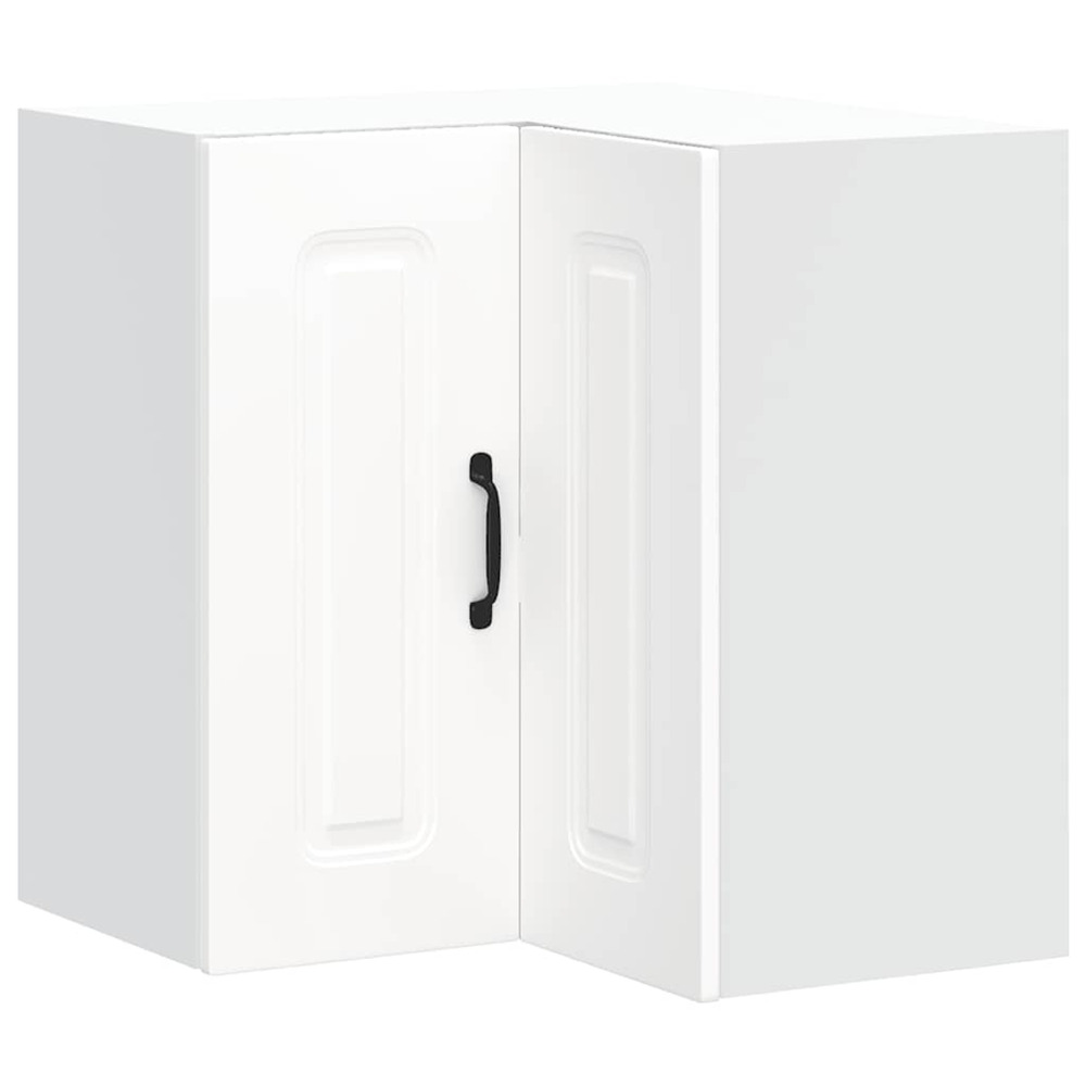 Armoire murale d'angle de cuisine kalmar blanc bois ingénierie