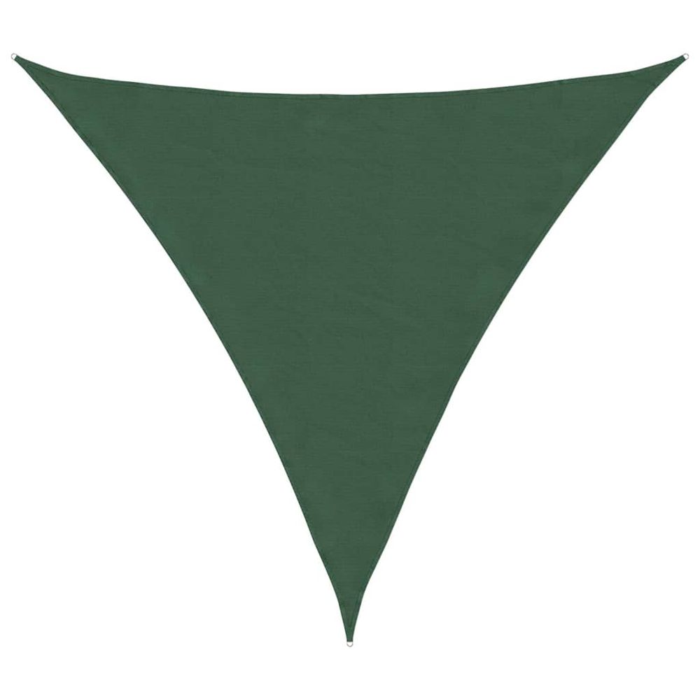 Voile parasol tissu oxford triangulaire 3,6x3,6x3,6m vert foncé