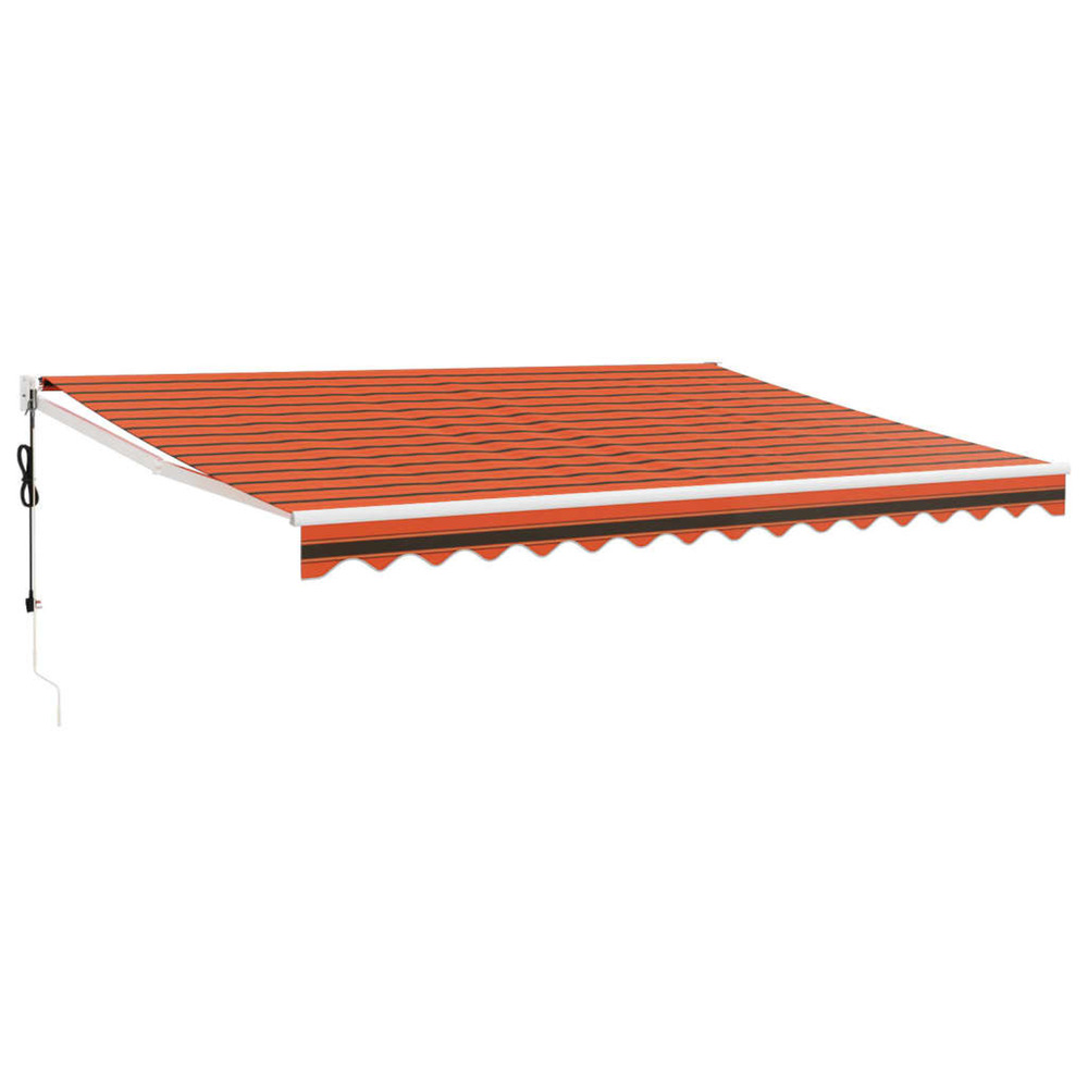 Auvent rétractable automatique orange et marron 4x3 m